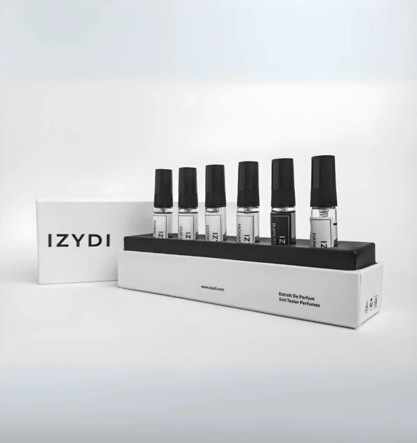 IZYDI Tester Kit with 6 x 5ml perfume samples – choose any six fragrances